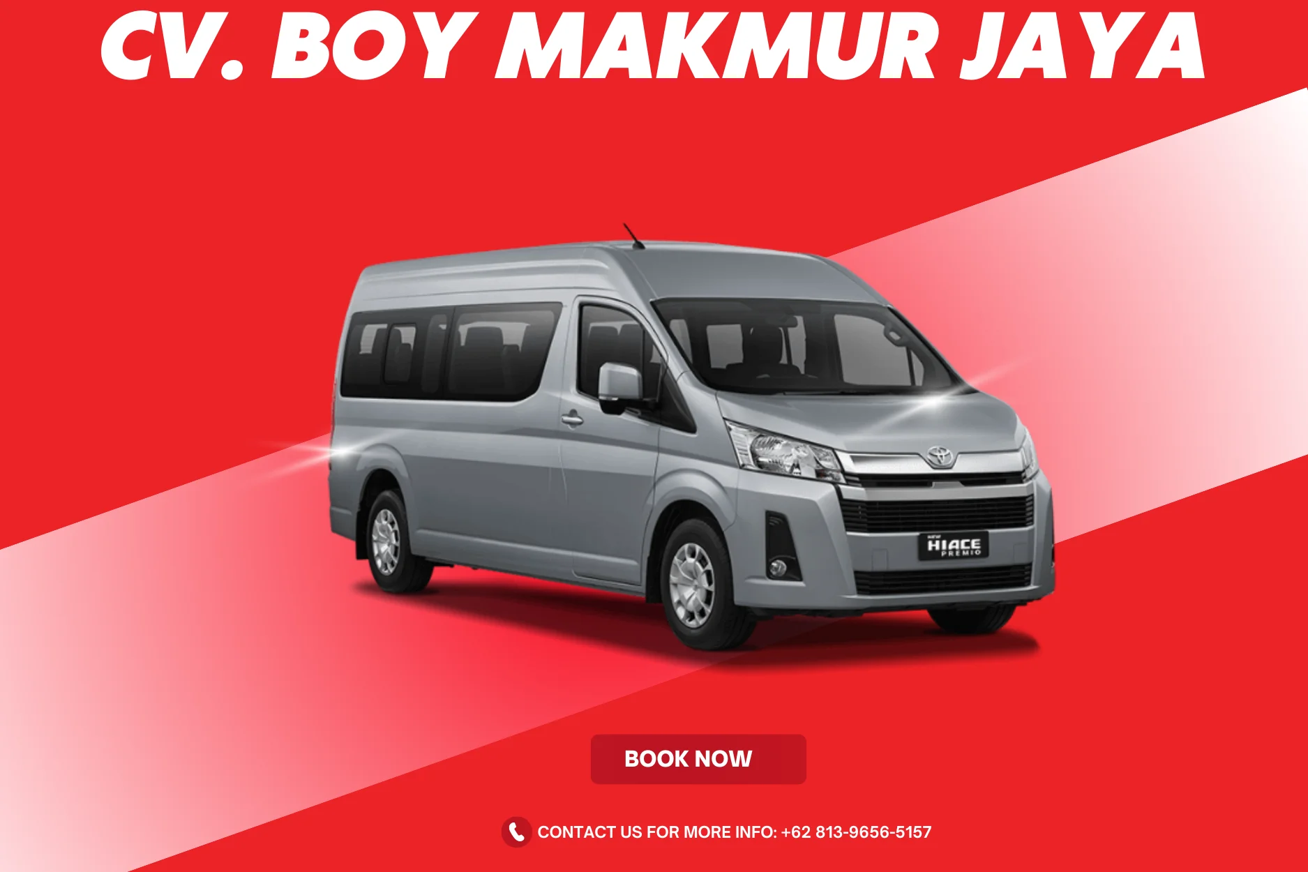 Rental mobil Hiace Premio Luxury di Medan