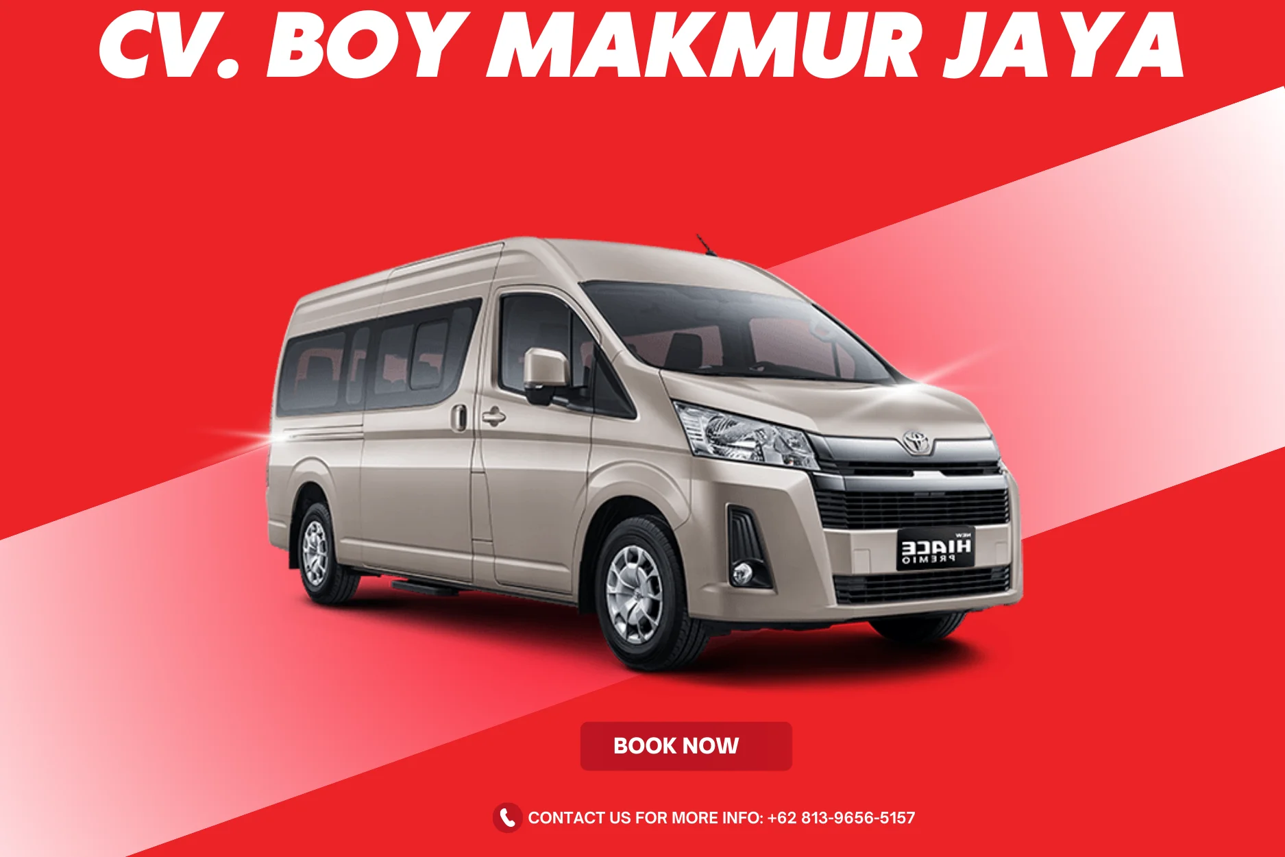 Rental mobil Toyota Hiace Premio di Medan